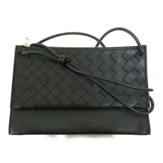 Bottega Veneta Leather Shoulder Bag Black Bottega Veneta Leather Shoulder Bag Black